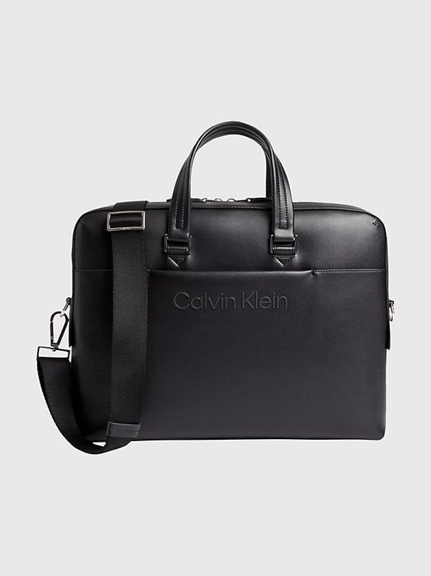 Calvin Klein USA Recycled Laptop Mens Bag Black 5091746-LB